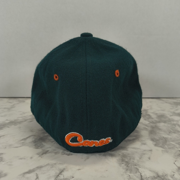 Miami Hurricanes Zephyr Green/Orange Hat , Size 7 - Picture 4 of 8